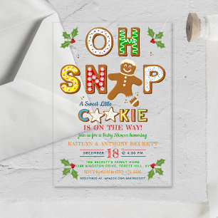 Invitations En Acrylique Oh ! Baby shower de biscuits en pain d'épices
