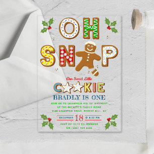 Invitations En Acrylique Oh, Snap ! Gingerbread Cookie N'importe quel âge A