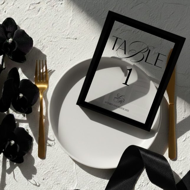 Invitations En Acrylique Old Money Wedding Table Number (Créateur téléchargé)