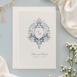 Invitations En Acrylique Ornement baroque vintage I Calligraphie Mariage