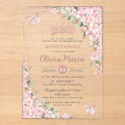 Papillons Roses en fleurs de cerisier Quinceañera