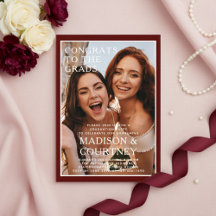 Parti de graduation photo Deep Red En vichy