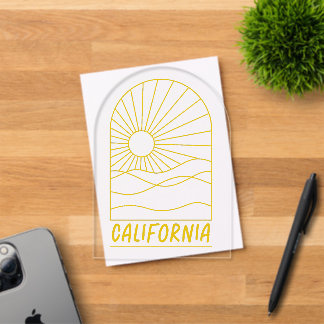 Invitations En Acrylique Paysage ensoleillé de Californie dorée