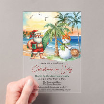 Père Noël d'été et bonhomme de neige Noël en juill