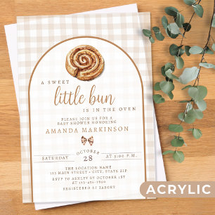 Invitations En Acrylique Petit petit pain sucré dans le Baby shower Neutre 