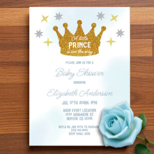 Invitations En Acrylique Petit Prince Garçon Baby Shower