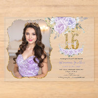Photo de 16e anniversaire Fleur Florale Violette