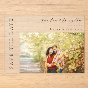 Invitations En Acrylique Photo H MOD Simple Faire Part de Date