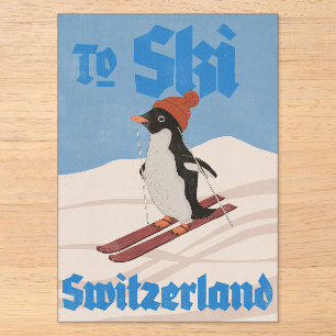 Invitations En Acrylique Pour skier en Suisse
