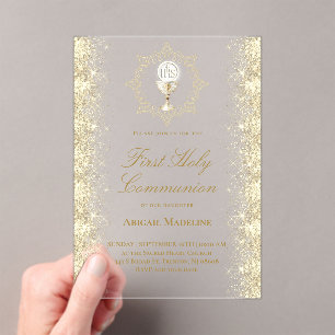 Invitations En Acrylique Première Sainte Communion