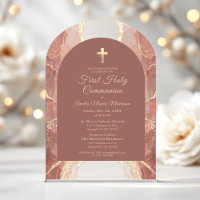 Première Sainte Communion Bush Pink Gold Agate