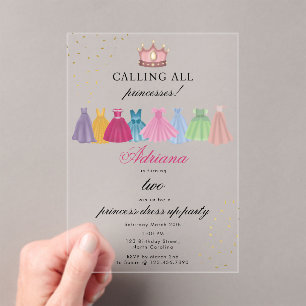 Invitations En Acrylique Princess Dresses Fairytale Dress Up Girl Anniversa