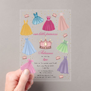 Invitations En Acrylique Princess Dresses Fairytale Petite Fille Anniversai