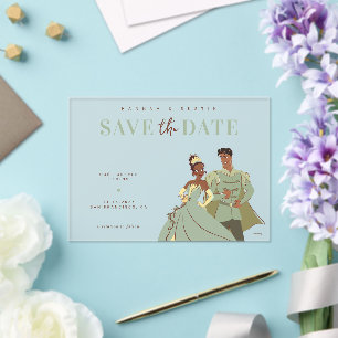 Invitations En Acrylique Princesse Tiana et Naveen sauvent la date