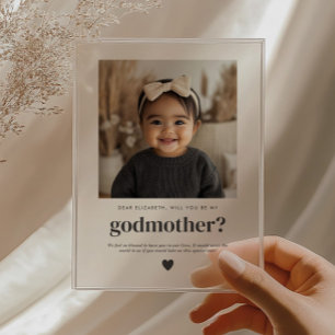 Invitations En Acrylique Proposition de photo pour marraine