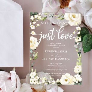 Invitations En Acrylique Rien de fantaisiste, juste un mariage d'amour