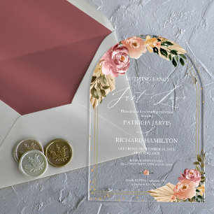 Invitations En Acrylique Rien de fantaisiste, juste un mariage intime et am