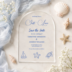 Invitations En Acrylique Rien de Fantastique Juste Amour Vie Marine Sauvega