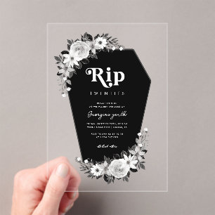 Invitations En Acrylique Rip to my 20s Funny Transparent 30th Birthday