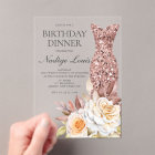 Rose moderne doré rose florale robe Anniversaire