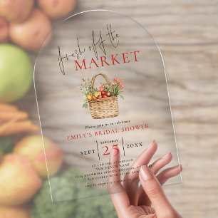 Invitations En Acrylique Rustique frais hors de la Fête des mariées du marc