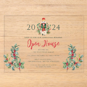 Invitations En Acrylique Scénario de casse-noisette de Noël pour une maison