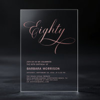 Script Huitième Rose noir or 80e anniversaire