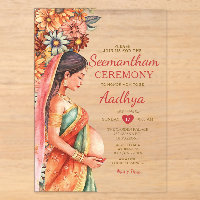 Seemantham Fête de Bébé Indienne Valaikappu Mère