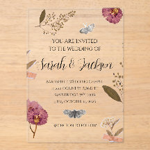 Shabby Chic Mariage Pressé Fleurs Mariage Invitati