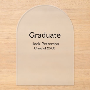 Invitations En Acrylique simple diplôme minimal ajouter nom classe moderne