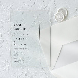 Invitations En Acrylique Simple minimal moderne Nous sommes engagés