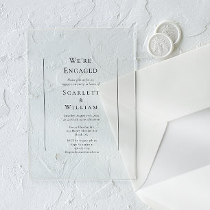Invitations En Acrylique Simple minimum traditionnel Nous sommes engagés