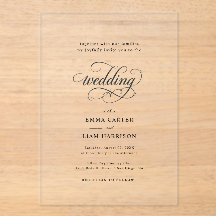 Simple Moderne Minimaliste Mariage Noir Et Blanc I