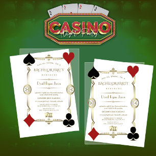 Invitations En Acrylique Soirée de Casino Gatsby le Magnifique Enterrement