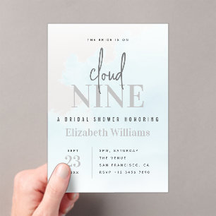 Invitations En Acrylique Sur Cloud 9 Fête des mariées élégante