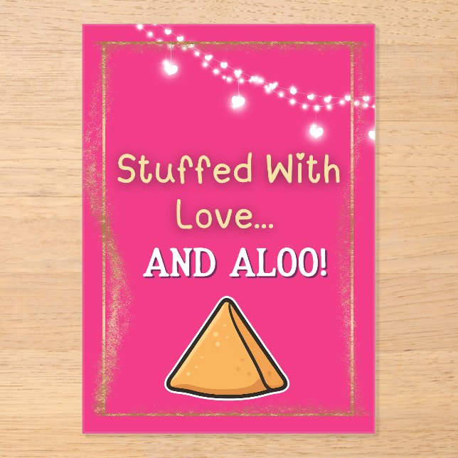 Invitations En Acrylique SYMBOLE ALIMENTAIRE DU Mariage pakistanais Desi In (Recto)