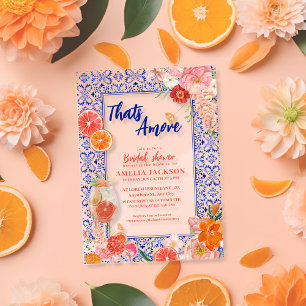 Invitations En Acrylique Thats amore bleu méditerranéen tuiles nuptiale dou