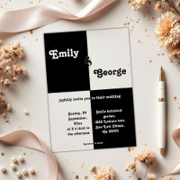 Thème de mariage élégant d'échecs moderne noir et
