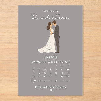 Invitations En Acrylique Timeless Save The Date Wedding Announcement 