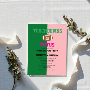 Invitations En Acrylique Touchdowns ou Tutus Révélation du Sexe