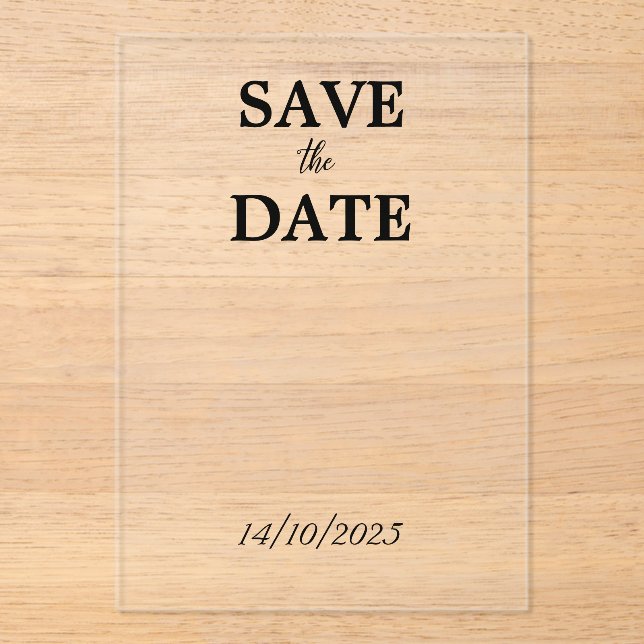 Invitations En Acrylique Transparente (Recto)