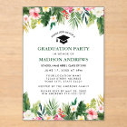 Tropical Floral Green Graduation Party