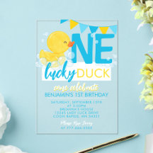 Un Canard Chanceux Aquarelle 1er Anniversaire