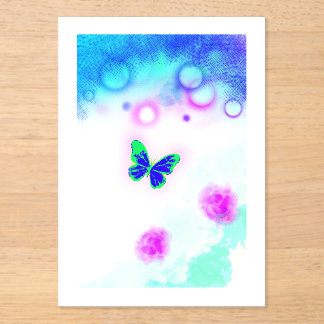 Invitations En Acrylique Un papillon 