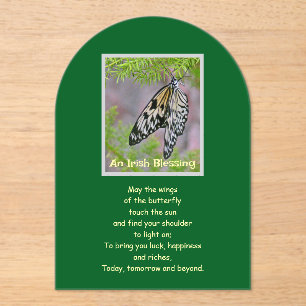 Invitations En Acrylique Une Bénédiction Irlandaise Avec Des Voeux Irlandai