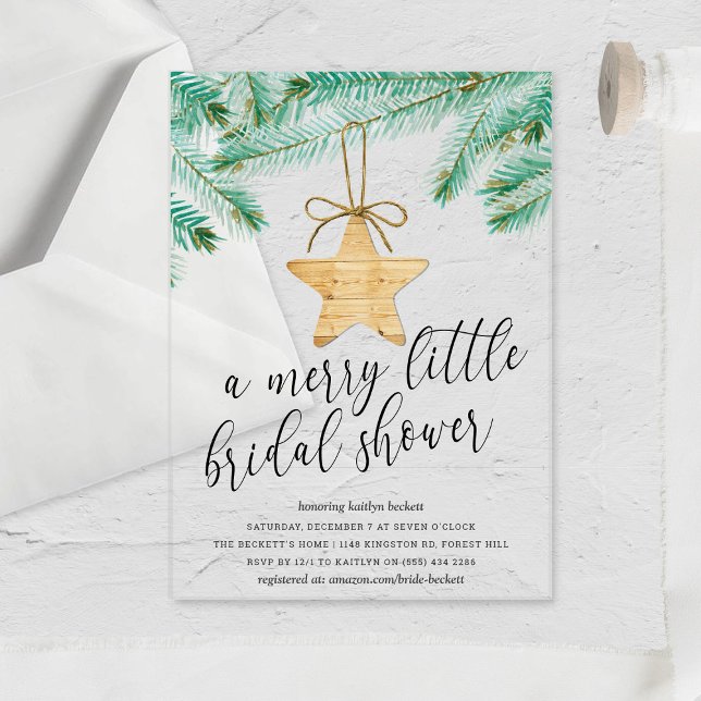 Invitations En Acrylique Une Jolie Petite Fête des mariées (Créateur téléchargé)