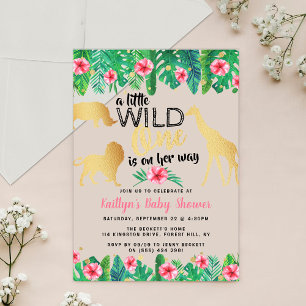 Invitations En Acrylique Une Petite Fille Est En Chemin Filles Baby shower