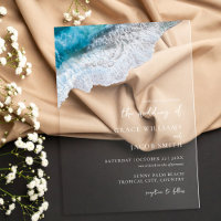 Vagues d'océan bleu Mariage tropical sur la plage
