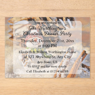 Invitations En Acrylique Vintage Watercolor painting of a Snowman