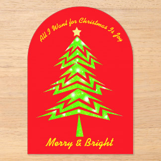 Invitations En Acrylique Vœux de Noël